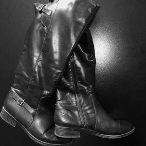 Leather Black Combat Boots